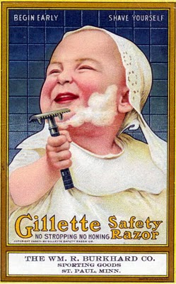 Baby shaving ad